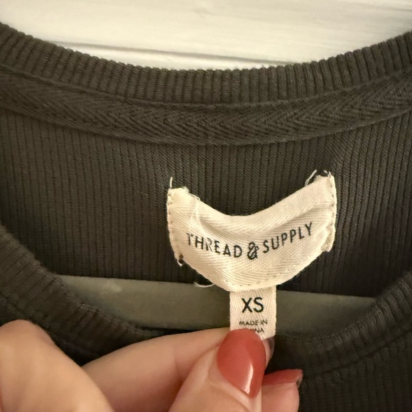 Thread & Supply Olive Ribbed Tank - Picture 3 of 4